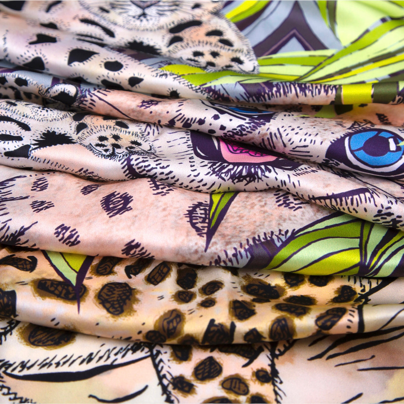 amur leopard skinny silk scarf #material_silk-satin