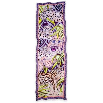 amur leopard skinny silk scarf #material_silk-modal