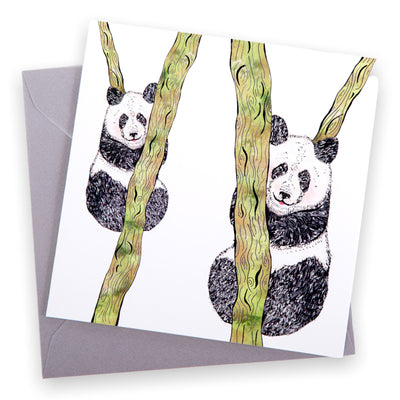 panda greetings card #style_climbing-panda
