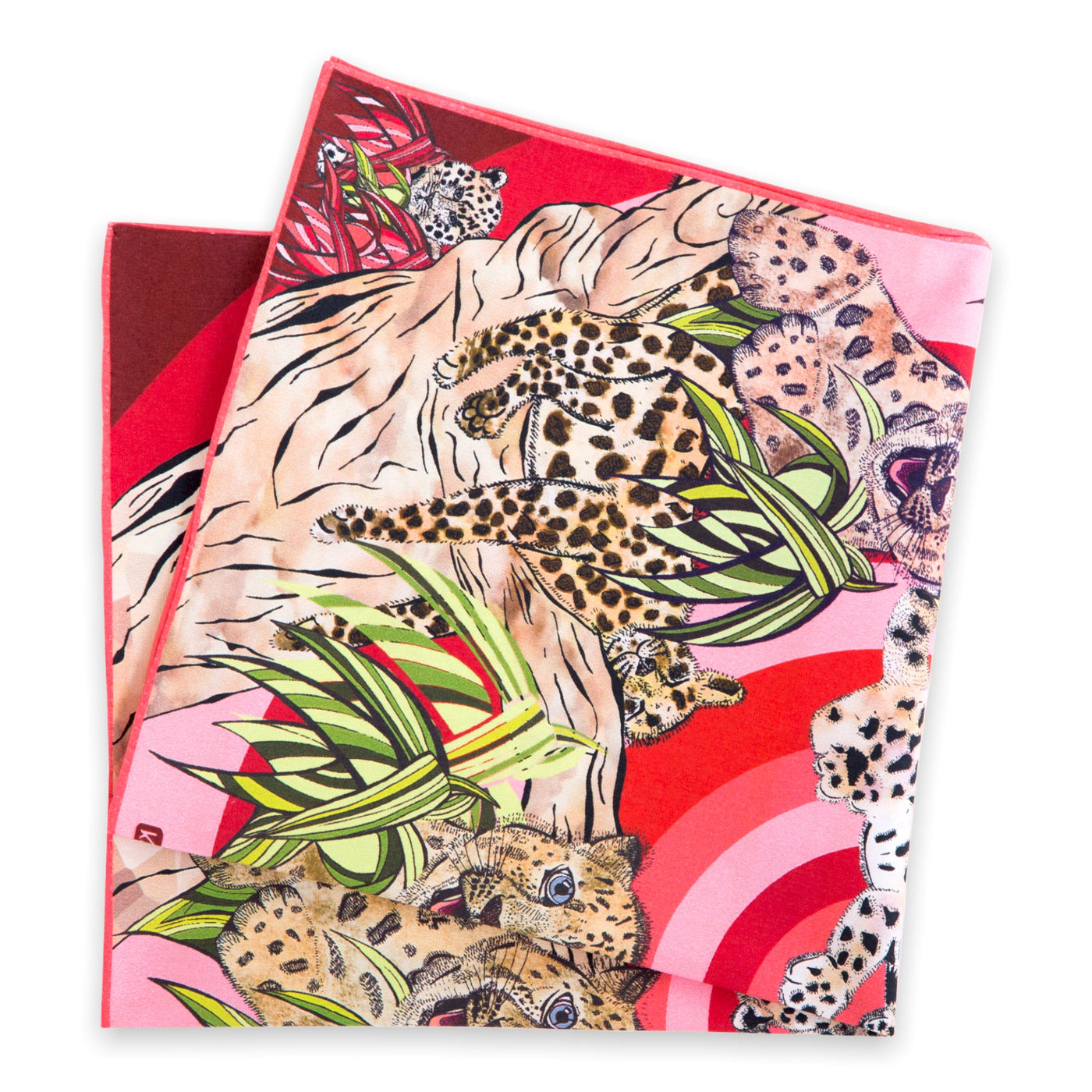    cotton-pocket-square-red-amur-leopard #colour_red-cotton
