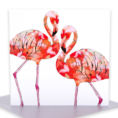 Flamingos Greetings Card