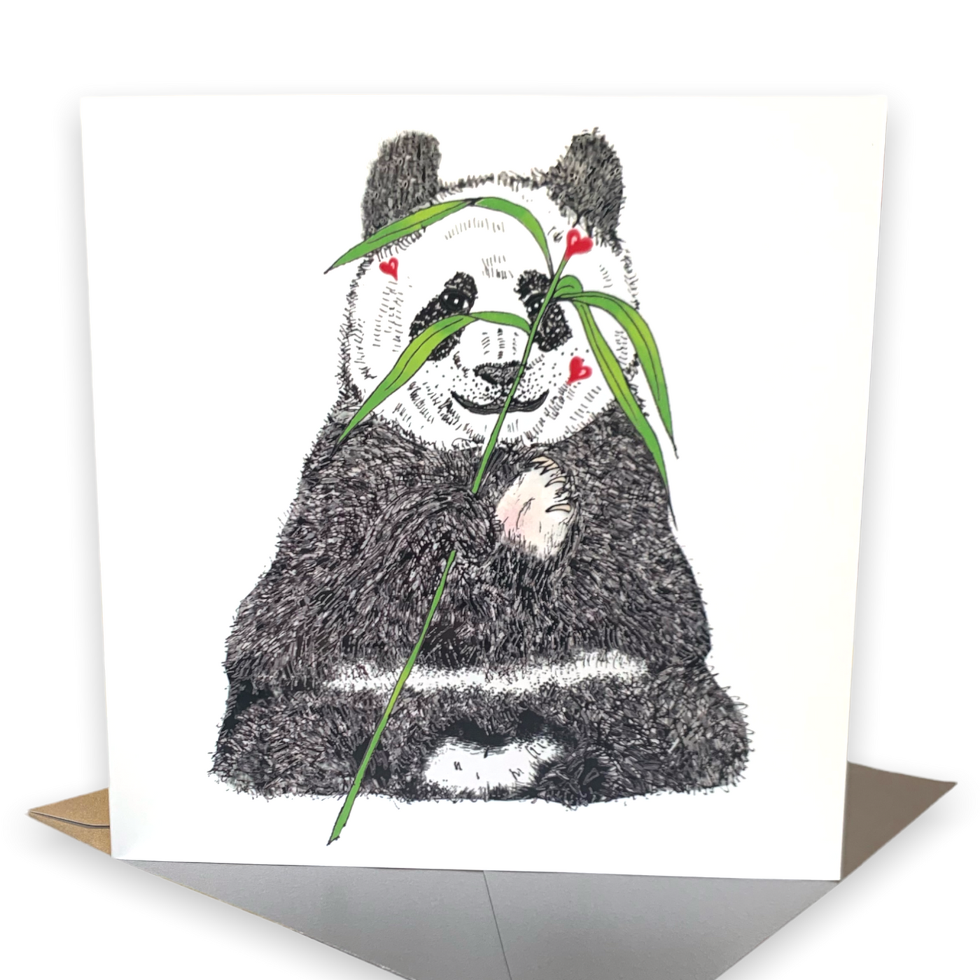 panda greetings card #style_panda-sitting