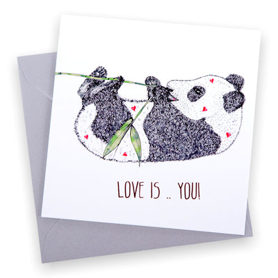 panda greetings card #style_love-panda